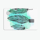 Pen & Watercolor Feathers - Premium Protective Decal Skin-Kit for the Apple Credit Card
