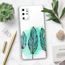 Pen & Watercolor Feathers - Premium Vinyl Skin Decal for Samsung Galaxy S25 Ultra, S24, S23, S22 & All Galaxy S Models