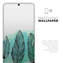 Pen & Watercolor Feathers - Premium Vinyl Skin Decal for Samsung Galaxy S25 Ultra, S24, S23, S22 & All Galaxy S Models