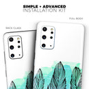 Pen & Watercolor Feathers - Premium Vinyl Skin Decal for Samsung Galaxy S25 Ultra, S24, S23, S22 & All Galaxy S Models