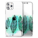 Pen & Watercolor Feathers - Vinyl Skin Wrap for iPhone 17 Pro Max, 17 Pro, 17 Air, 17, 16 & All Models — Soft Matte or Ultra Gloss