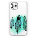 Pen & Watercolor Feathers - Vinyl Skin Wrap for iPhone 17 Pro Max, 17 Pro, 17 Air, 17, 16 & All Models — Soft Matte or Ultra Gloss