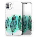 Pen & Watercolor Feathers - Vinyl Skin Wrap for iPhone 17 Pro Max, 17 Pro, 17 Air, 17, 16 & All Models — Soft Matte or Ultra Gloss
