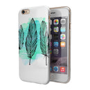 Pen & Watercolor Feathers iPhone 6/6s or 6/6s Plus 2-Piece Hybrid INK-Fuzed Case