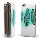 Pen & Watercolor Feathers iPhone 6/6s or 6/6s Plus 2-Piece Hybrid INK-Fuzed Case