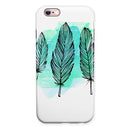 Pen & Watercolor Feathers iPhone 6/6s or 6/6s Plus 2-Piece Hybrid INK-Fuzed Case