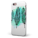 Pen & Watercolor Feathers iPhone 6/6s or 6/6s Plus 2-Piece Hybrid INK-Fuzed Case