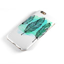 Pen & Watercolor Feathers iPhone 6/6s or 6/6s Plus 2-Piece Hybrid INK-Fuzed Case