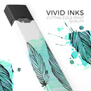 Pen & Watercolor Feathers - Premium Decal Protective Skin-Wrap Sticker compatible with the Juul Labs vaping device