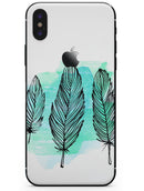 Pen & Watercolor Feathers - iPhone X Skin-Kit