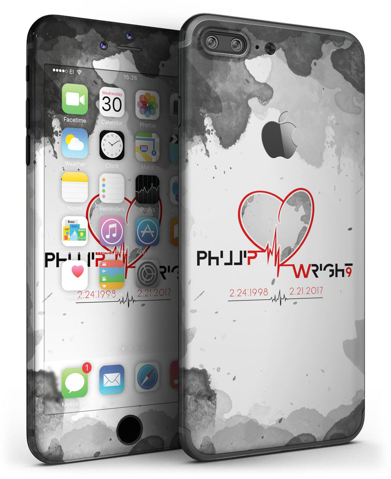 Heartbeat Logo v1 - iPhone Skin Kit in Memory of Phillip Wright