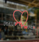 HeartBeat Icon - Window Decal in Memory of Phillip Wright