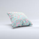 The 90's Zig Zag ink-Fuzed Decorative Throw Pillow