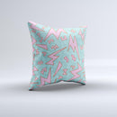 The 90's Zig Zag ink-Fuzed Decorative Throw Pillow