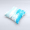 The Abstract Blue Strokes ink-Fuzed Decorative Throw Pillow