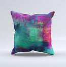 Abstract Oil Painting V3 Ink-Fuzed Decorative Throw Pillow