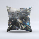 Abstract Shattered Crystal Pattern Ink-Fuzed Decorative Throw Pillow