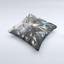 Abstract Shattered Crystal Pattern Ink-Fuzed Decorative Throw Pillow