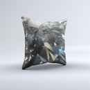 Abstract Shattered Crystal Pattern Ink-Fuzed Decorative Throw Pillow
