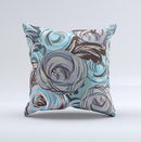 Abstract Subtle Toned Floral Strokes Ink-Fuzed Decorative Throw Pillow