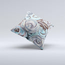 Abstract Subtle Toned Floral Strokes Ink-Fuzed Decorative Throw Pillow