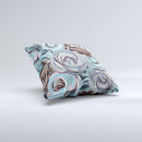 Abstract Subtle Toned Floral Strokes Ink-Fuzed Decorative Throw Pillow