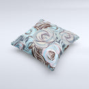 Abstract Subtle Toned Floral Strokes Ink-Fuzed Decorative Throw Pillow