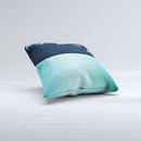 Abstract Swirled Two Toned Green with Birds Ink-Fuzed Decorative Throw Pillow