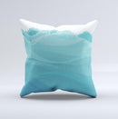 The Abstract WaterWaves ink-Fuzed Decorative Throw Pillow