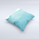 The Abstract WaterWaves ink-Fuzed Decorative Throw Pillow