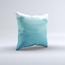 The Abstract WaterWaves ink-Fuzed Decorative Throw Pillow