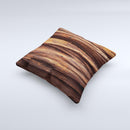 Aged RedWood Texture  Ink-Fuzed Decorative Throw Pillow