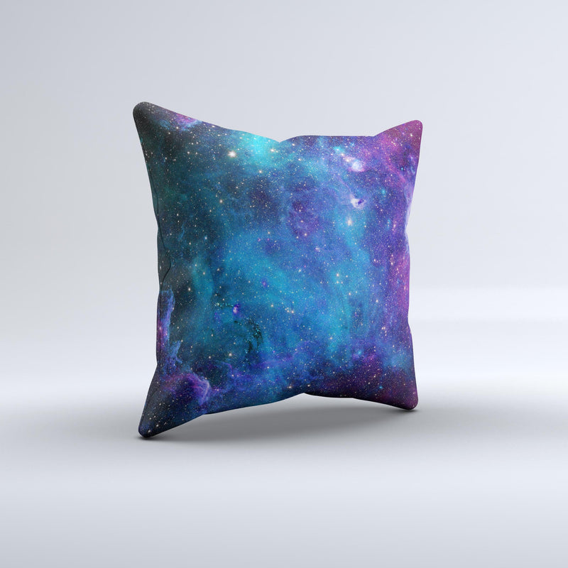 The Azure Nebula ink-Fuzed Decorative Throw Pillow