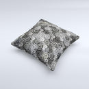 Back & White Abstract Swirl Pattern Ink-Fuzed Decorative Throw Pillow