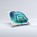 The Be Wild and Free ink-Fuzed Decorative Throw Pillow