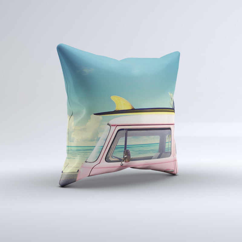 The Beach Trip ink-Fuzed Decorative Throw Pillow