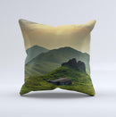 The Beautiful Countryside ink-Fuzed Decorative Throw Pillow