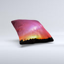The Beautiful Milky Way Sunset ink-Fuzed Decorative Throw Pillow
