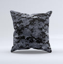 Black Digital Camouflage  Ink-Fuzed Decorative Throw Pillow