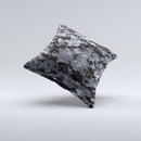 Black Digital Camouflage  Ink-Fuzed Decorative Throw Pillow