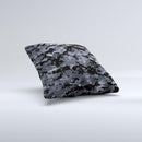 Black Digital Camouflage  Ink-Fuzed Decorative Throw Pillow
