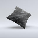 Black Marble Surface  Ink-Fuzed Decorative Throw Pillow