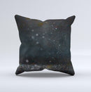 The Black Unfocused Glowing Shimmer ink-Fuzed Decorative Throw Pillow