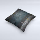 The Black Unfocused Glowing Shimmer ink-Fuzed Decorative Throw Pillow