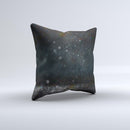 The Black Unfocused Glowing Shimmer ink-Fuzed Decorative Throw Pillow