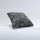 Black & White Floral Lace Ink-Fuzed Decorative Throw Pillow