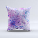 The Blotted Pink and Purple Texture ink-Fuzed Decorative Throw Pillow