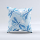 Blue DragonFly  Ink-Fuzed Decorative Throw Pillow