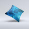 The Blue Hue Nebula ink-Fuzed Decorative Throw Pillow