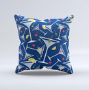 Blue Martini Drinks With Lemons Ink-Fuzed Decorative Throw Pillow
